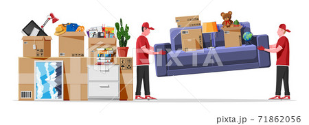 Moving to new house. Family relocated to new home. Moving to new house. Family relocated to new home. 71862056