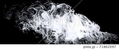 抽象的な白煙のクローズアップのイラスト素材