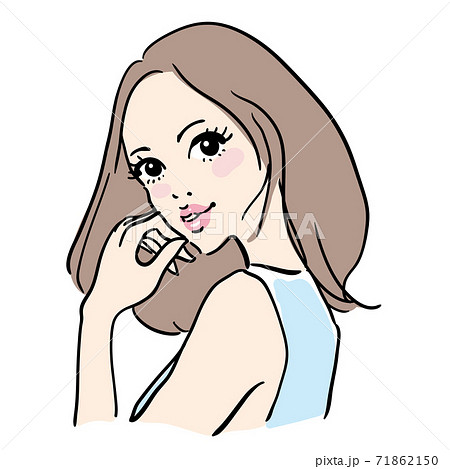 キレイ 可愛い 女性 上半身のイラスト素材