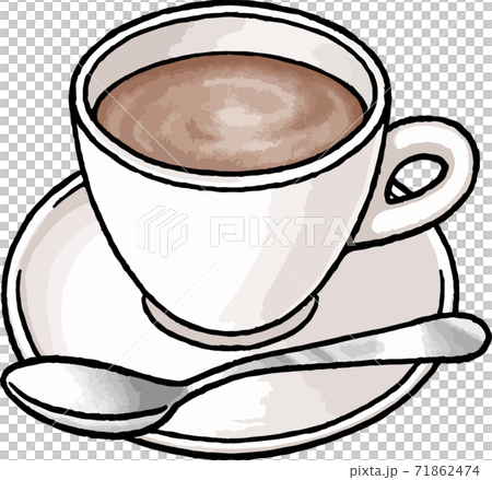 [Hand-painted drink vector illustration] Illustration of hot cocoa No steam 71862474