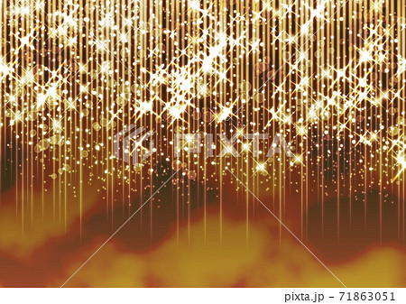 ピカピカと光り輝く金色の抽象背景イラストのイラスト素材