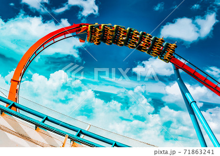 PORT-AVENTURA, SPAIN - SEPT, 06:Amusement park in Spain near Salou- Port Aventura. One of the biggest park in Europe. Event September 06, 2014 in Port-Aventura, near Salou, Spain PORT-AVENTURA, SPAIN - SEPT, 06:Amusement park in Spain near Salou- Port Aventura. One of the biggest park in Europe. Event September 06, 2014 in Port-Aventura, near Salou, Spain 71863241