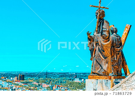 View of the capital of Spain-beautiful city Madrid from a bird's View of the capital of Spain-beautiful city Madrid from a bird's 71863729