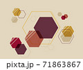 Hexagon shape geometric vintage 71863867