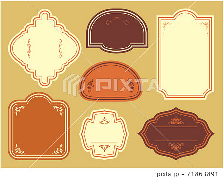 アンティーク フレーム 飾り枠のイラスト素材