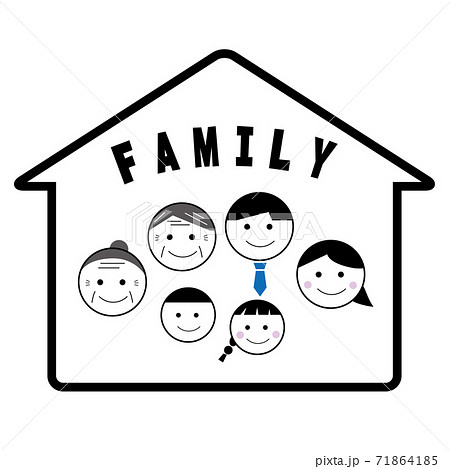 家族のイラスト アイコン ベクターのイラスト素材