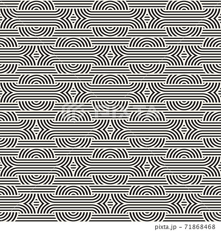 Vector seamless geometric pattern. Stylish abstract background. Repeating interwoven lines design. 71868468