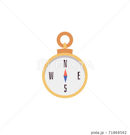 Nautical magnetic compass cartoon icon, flat vector illustration isolated. 71868562