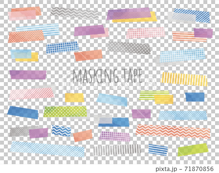 水彩風格的美紋紙膠帶的插圖 71870856
