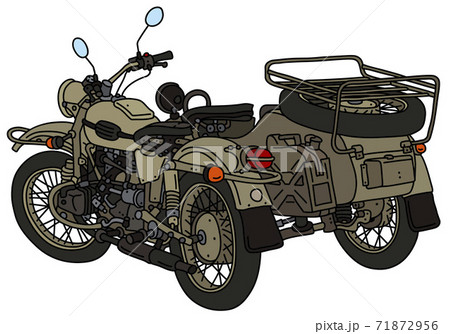 The old sand military sidecar 71872956