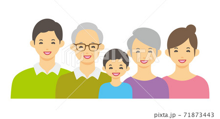 笑顔の家族のイラスト 笑顔の家族のイラスト 71873443