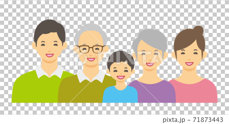 笑顔の家族のイラスト 笑顔の家族のイラスト 71873443