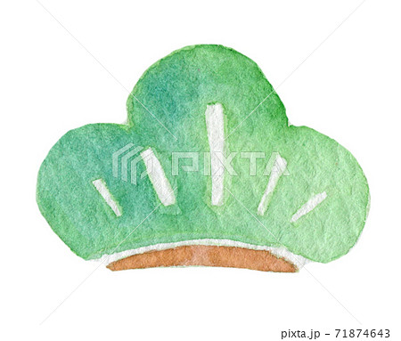 お正月　縁起物　水彩イラスト　年賀状素材 71874643