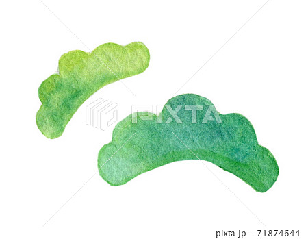 お正月 縁起物 水彩イラスト 年賀状素材 お正月 縁起物 水彩イラスト 年賀状素材 71874644