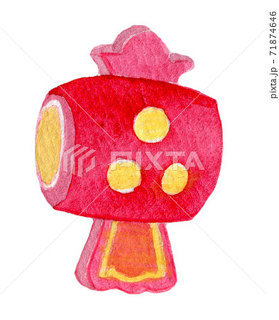 お正月　縁起物　水彩イラスト　年賀状素材 71874646