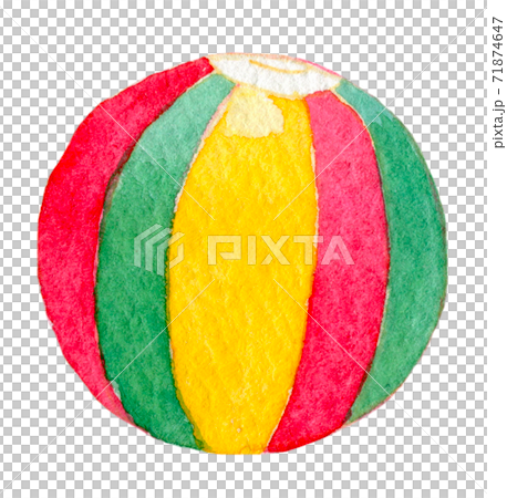 New Year's lucky charm watercolor illustration New Year's card material 71874647