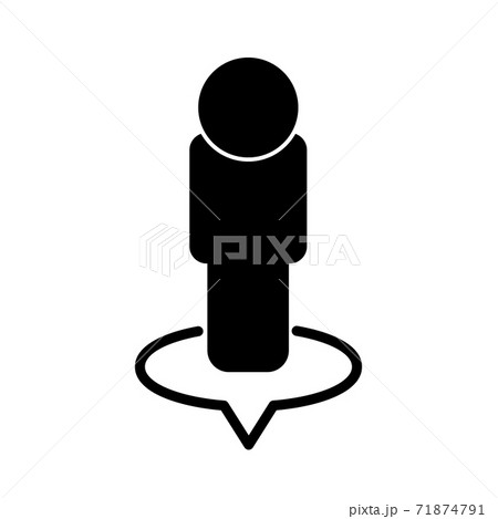 street view icon on white background. flat style. you are here map pointer sign. person location symbol. street view icon on white background. flat style. you are here map pointer sign. person location symbol. 71874791