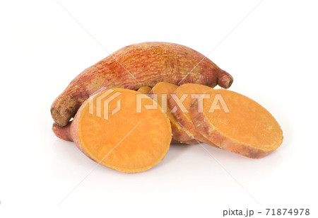 Sweet potato isolated on a white background Sweet potato isolated on a white background 71874978