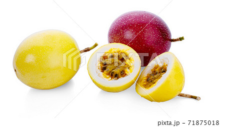 Passion fruit isolated on white background Passion fruit isolated on white background 71875018