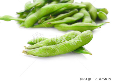 edamame beans isolated on white background. full depth of field 71875019