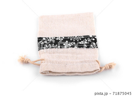 Cloth bag isolated on a white background 71875045