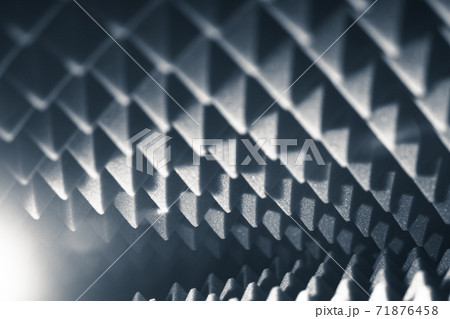 acoustic foam pyramid abstract background with glow light 71876458