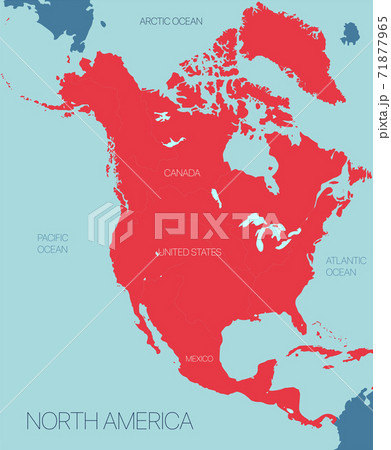 North America continent vector map 71877965