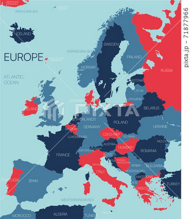 Europe ontinent vector map 71877966
