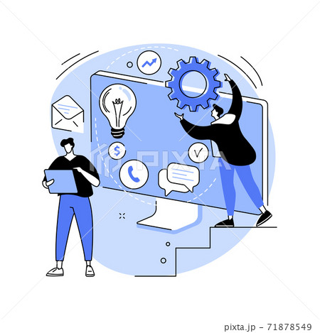 Workflow process abstract concept vector illustration. 71878549