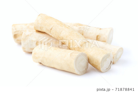 Horseradish on white background Horseradish on white background 71878841