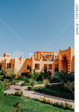 Luxury holiday villa with palm tree Luxury holiday villa with palm tree 71879007
