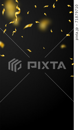 Streamers and confetti. Gold streamers tinsel and  71879710