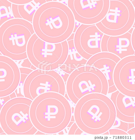 Russian ruble copper coins seamless pattern. Fanta Russian ruble copper coins seamless pattern. Fanta 71880311