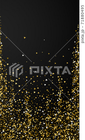 Gold triangles luxury sparkling confetti. Scattere 71880495