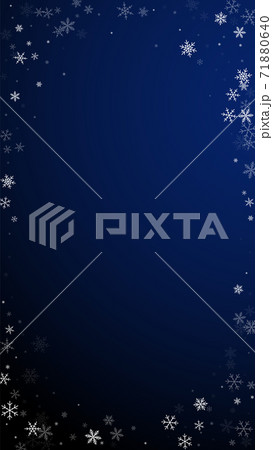 Sparse snowfall Christmas background. Subtle flyin 71880640