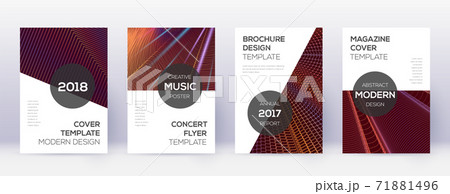 Modern brochure design template set. Orange abstra 71881496
