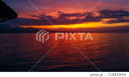 Stunning sunset over Samboan in Cebu  Island in Philippines 71883849