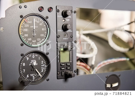 Dashboard of aircraft. 71884821