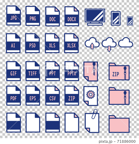 File icon set pink File icon set pink 71886000