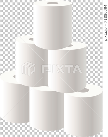 Illustration material Stacked toilet paper icon Illustration material Stacked toilet paper icon 71886394
