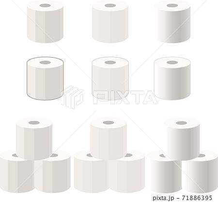 トイレットペーパー アイコン 日用品 生活雑貨 ベクターのイラスト素材