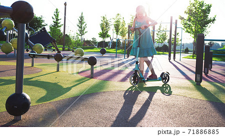 girl on a scooter 71886885