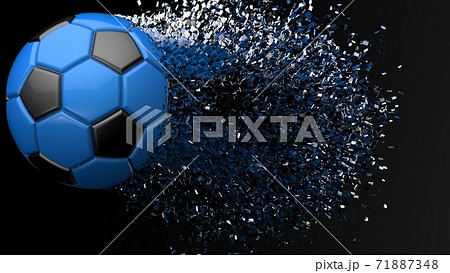 サッカーボール バスケットボール 3Dイラスト サッカーボール バスケットボール 3Dイラスト 71887348