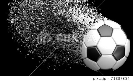 サッカーボール バスケットボール 3Dイラスト サッカーボール バスケットボール 3Dイラスト 71887354