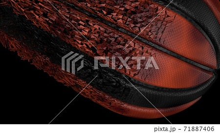 サッカーボール バスケットボール 3Dイラスト サッカーボール バスケットボール 3Dイラスト 71887406