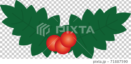 Cute and simple holly leaves for Christmas 71887590