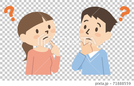 考える男性と女性 71888559