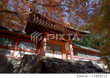 秋の神護寺 多宝塔の門 京都市 秋の神護寺 多宝塔の門 京都市 71889313