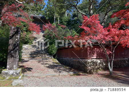 秋の神護寺　和気公霊廊と鐘楼　京都市 71889554