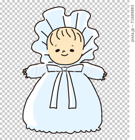 赤ちゃん セレモニードレス のイラスト素材 7165
